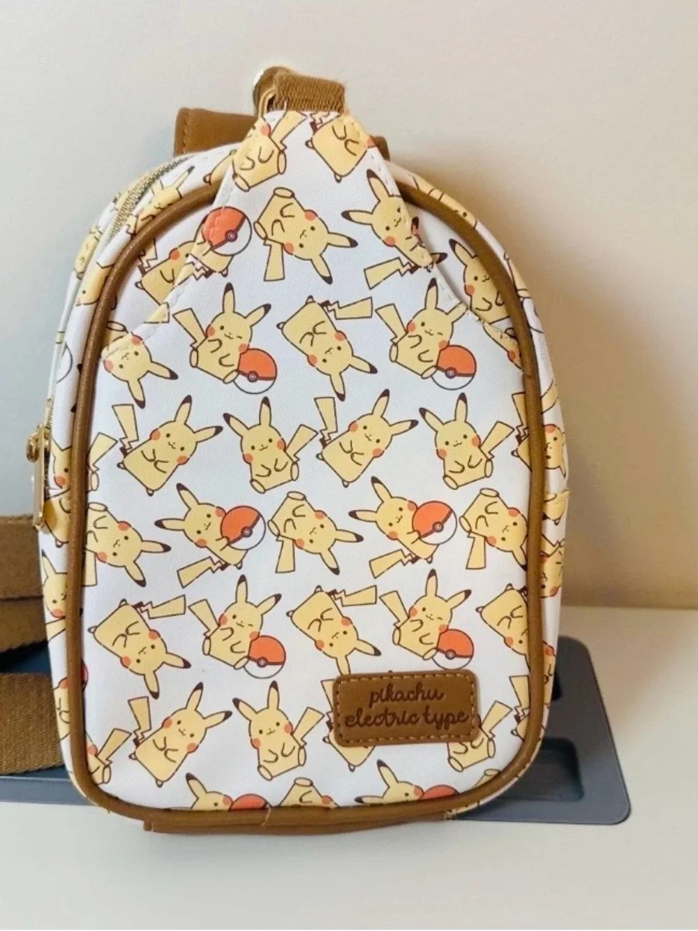 Pokémon Pikachu Cross Body Backpack Sling Bag All Over Print